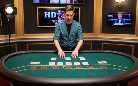 Elegante Live-Baccarat-Tisch mit Dealer im Studio - Baccarat bei OnlySpins