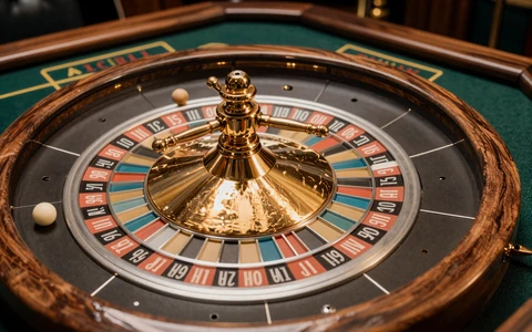 Europ&auml;isches Roulette-Rad mit einer Null und gr&uuml;nem Tableau - Roulette online spielen bei OnlySpins